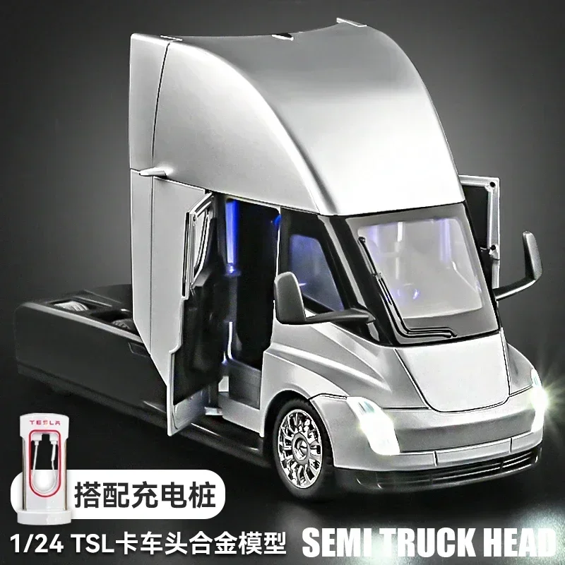 テスラ ミニカー Tesla Semi テスラセミ1:24
