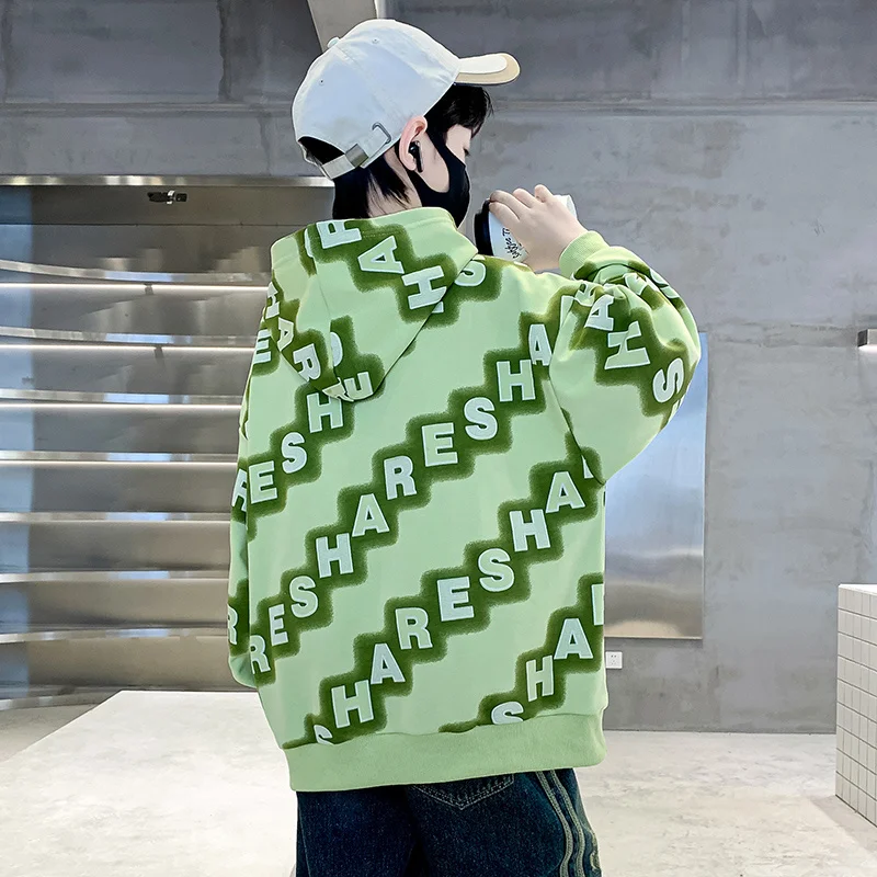 Boys Hoodies Spring Autumn Young Children's Clothes Long Sleeve Kids Pullover Hooded Sweatshirts Tops for Boys 5 To 14 Years Old - 2