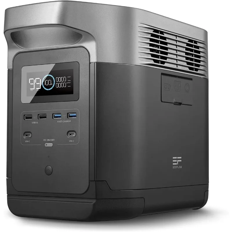 

Портативная электростанция EF ECOFLOW 1300, 1800 Втч, генератор на солнечной энергии с 6 розетками переменного тока Вт