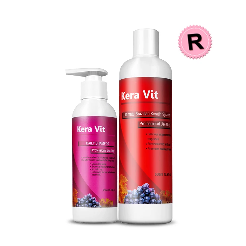 Tratamiento profesional de queratina de uva brasileña + champú diario