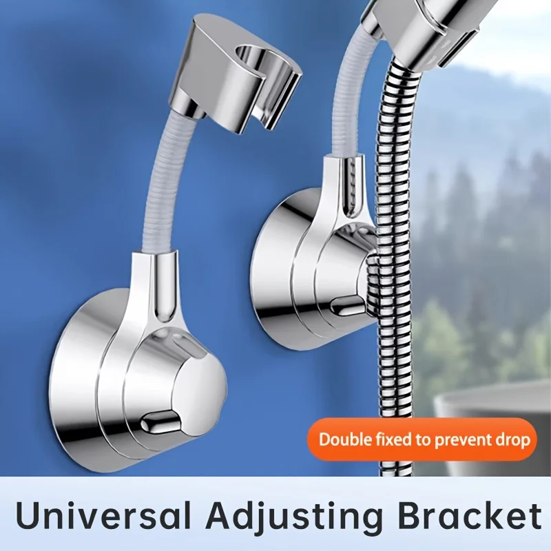 Shower Bracket Bathroom Punch-free Rain Spray Head Fixer Universal Adjustable Wall Hanging 1pc