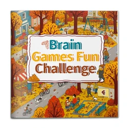 Brain Games Fun Challenge: 6 - Book Puzzle Set for Kids with Seek & Find, Spot the Difference, and More