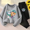 PAW Patrol Boys and Girls Casual Hoodies Sets Cartoon Printed Children's Pullover Long Pant Two Piece Suit Kids Sweatsuit 6