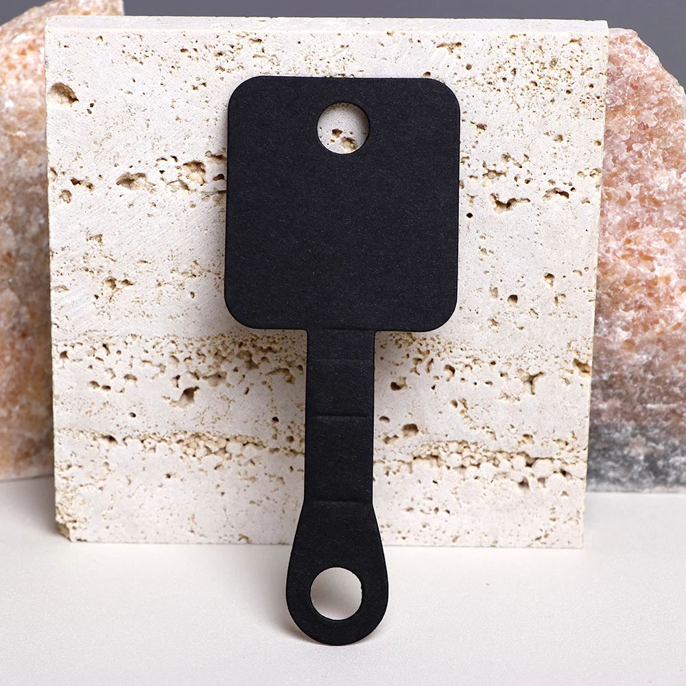 50PCS 4x10cm 보석 팔찌 반지 목걸이 홀더에 대 한 자체 접착 골 판지 디스플레이 카드를 교수형 중소 기업 패키지