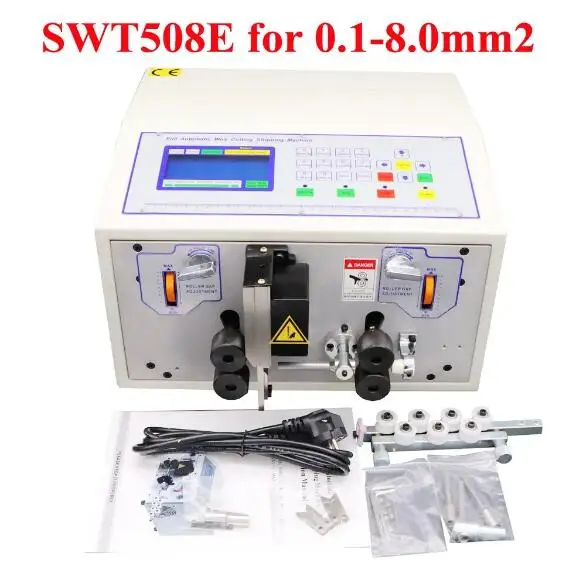자동 와이어 스트리핑 필링 절단기, 조절식 SWT508E 케이블 커터 스트리퍼, 220V, 110V, 0.1-8.0 mm2