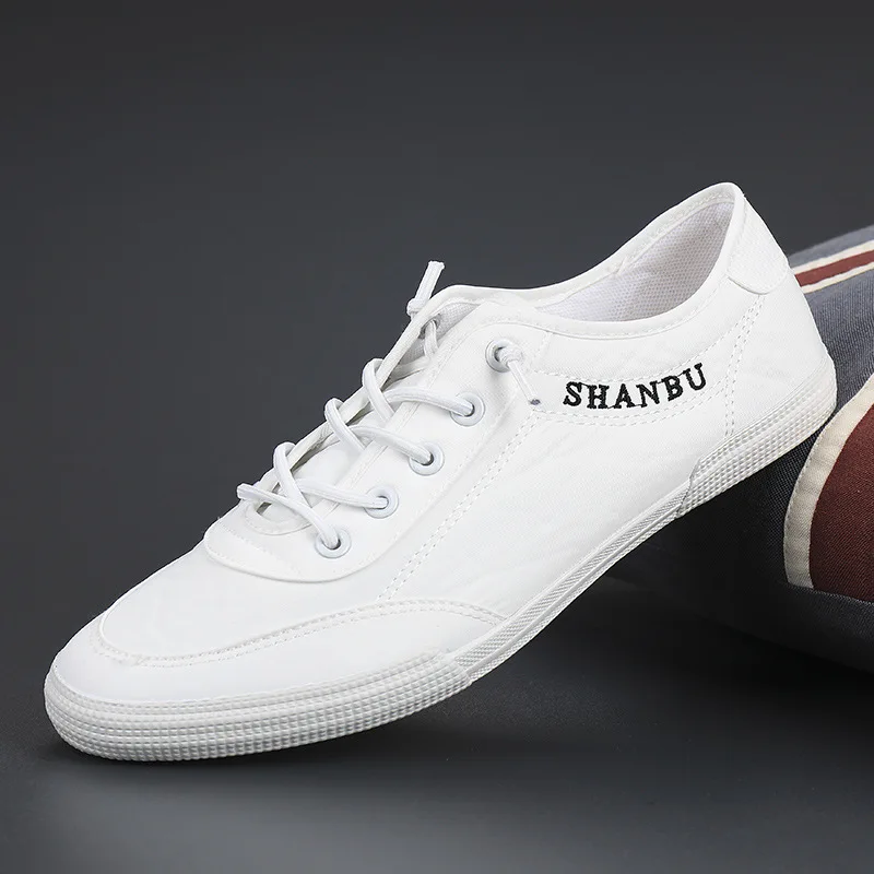 2023 New shoes for men Breathable Canvas Shoes Soft-soled Wear