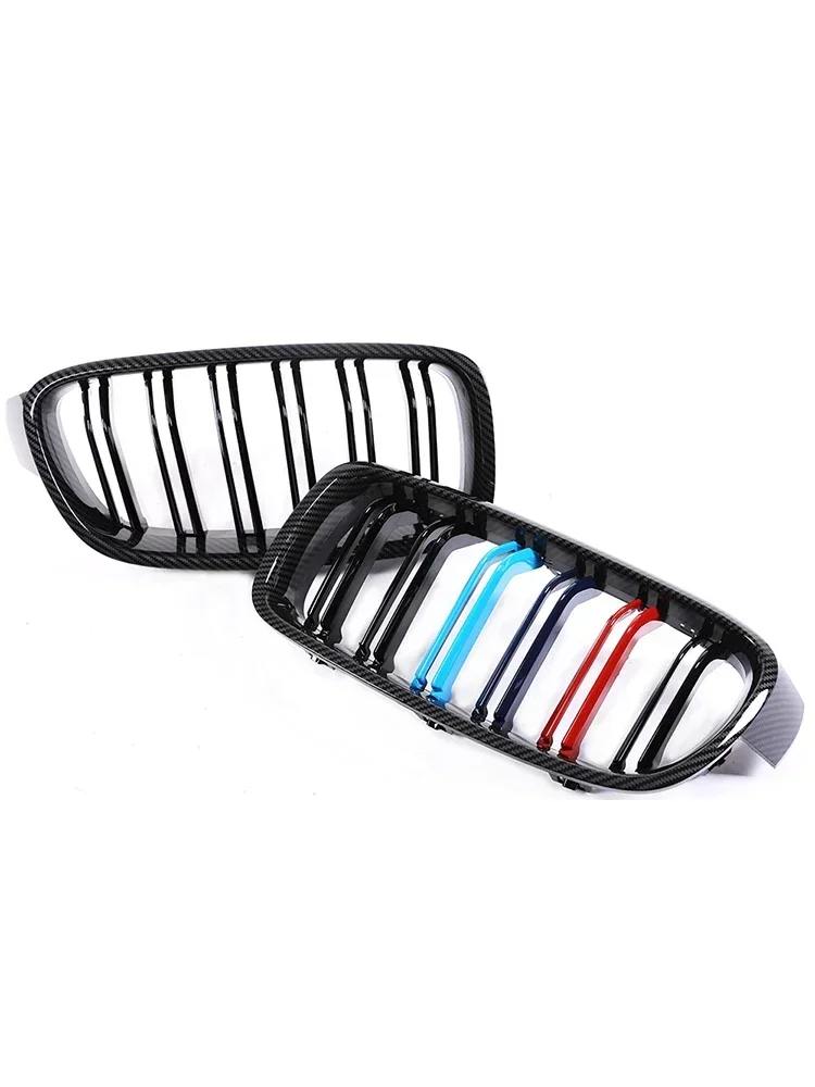 Front Kidney Grille Carbon Fiber M Color for BMW 3 Series F30 F31 F35