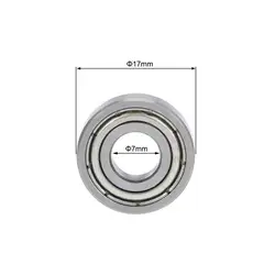 Set of 10 Miniature Electrical Motor Ball Bearings - Precision Engineered (697ZZ 7x17x5)