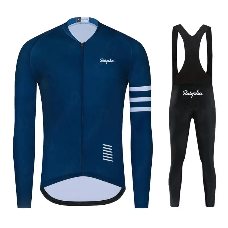 

Spring Autumn Cycling Jersey Set Ralvpha Long Sleeve MTB Bike Wear Clothes Bicycle Bike Clothing Ropa Mallot Ciclismo Hombre