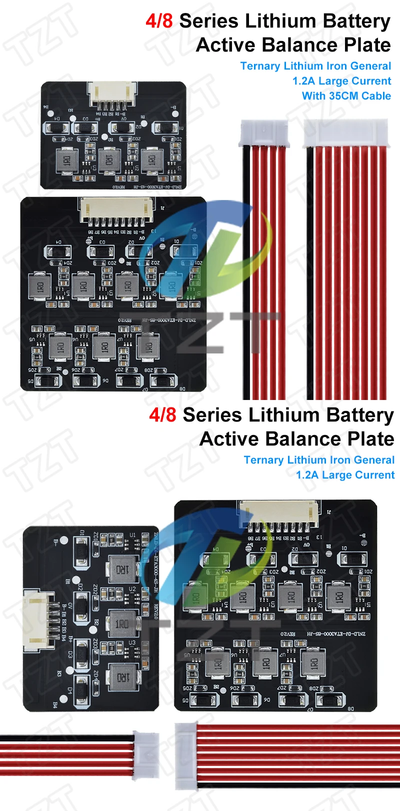 BMS 2S-8S 1,2A Balance Board Lifepo4 LTO Lithium Batterie Aktive Equalizer Balancer Energie Transfer Board BMS 3S 4S 5S 6S 7S 8S – Detail 5