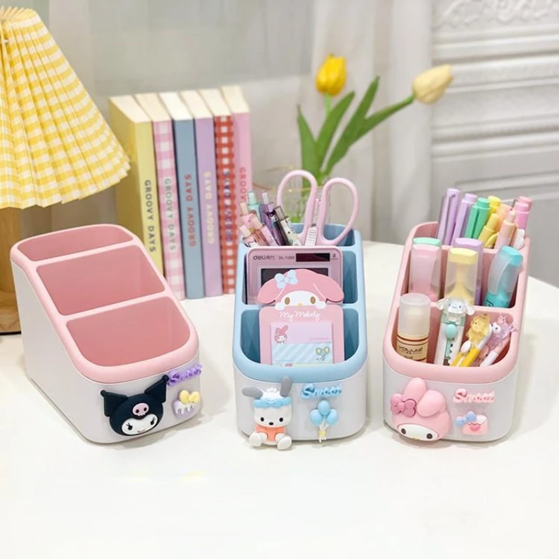 

Sanrio Hello Kitty My Melody Kuromi Cinnamoroll Cartoon Desktop Storage Box Stationery Sorting Box Cosmetic Utility Box Small