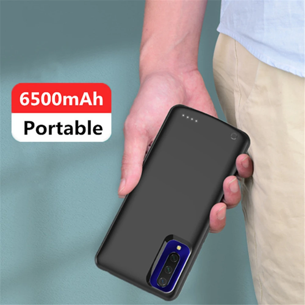 NTSPACE 6500mAh Battery Cases For Xiaomi Mi CC9e Backup Power Bank Charging Cover For Xiaomi CC9e External Battery Power Case