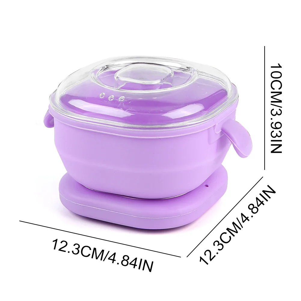 Portable Silicone Wax Warmer 400ml Foldable Wax Heater for Hair Removal Wax Pot SPA Body Epilator Electric Hot Waxing Machine 6