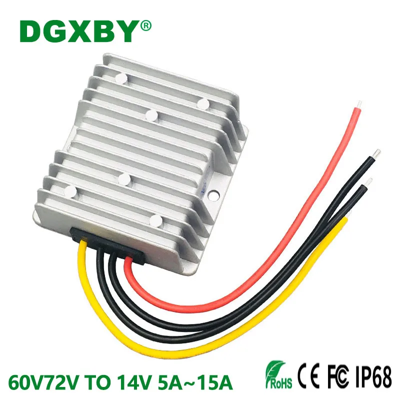 Dgxby 60v72v80v a 14v 5a 10a 15a 20a 25a 30a dc Step-down Módulo 30-96v a 13.8v Carro Rádio Regulado Conversor de Potência ce Rohs