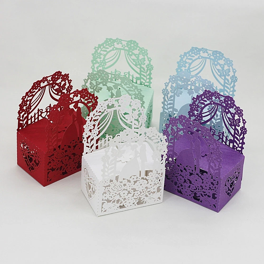 

20 romantic laser hollow out sweet box of creative candy box