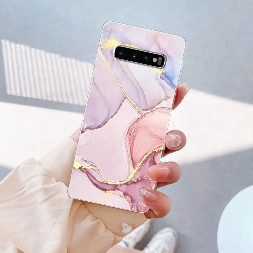 For Samsung Galaxy S10 Plus S10 Case S10e Cover Marble Soft