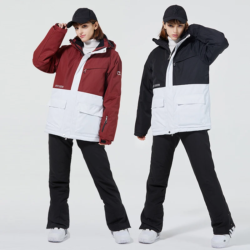 

New Ski Set Women Men Overalls Outdoor Snowboard Jacket Thickened Warm Snow Pants Ski Suits Winter Clothing Windproof Waterproof
