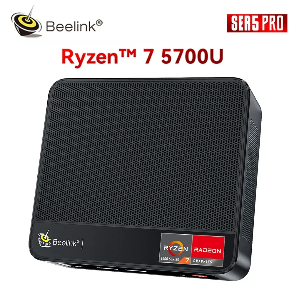 Beelink SER5 MAX 5800H 32GB DDR4、500G Beelink SER5 MAX 5800H Mini PC z Windows 11 Pro, 8-rdzeniowy