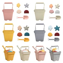 

Beach Toys for Kids Soft Silicone Sandbox Set With Animal Model Beach Game Toy for Children Beach Play Sand Water Play Tools