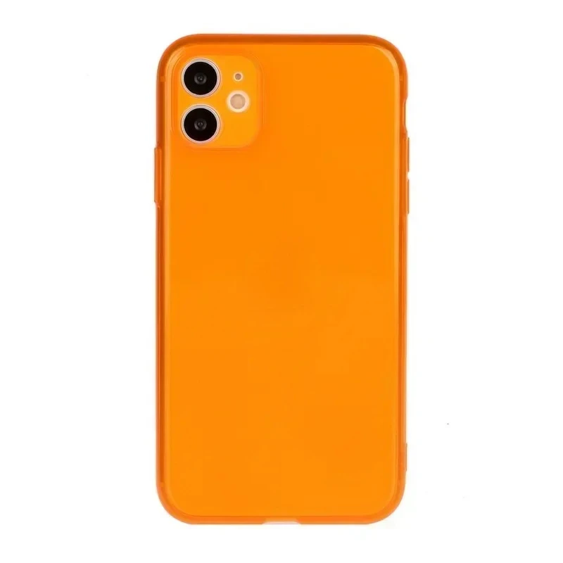 Neon Fluorescent Shockproof Candy Color Soft TPU Clear Phone Case