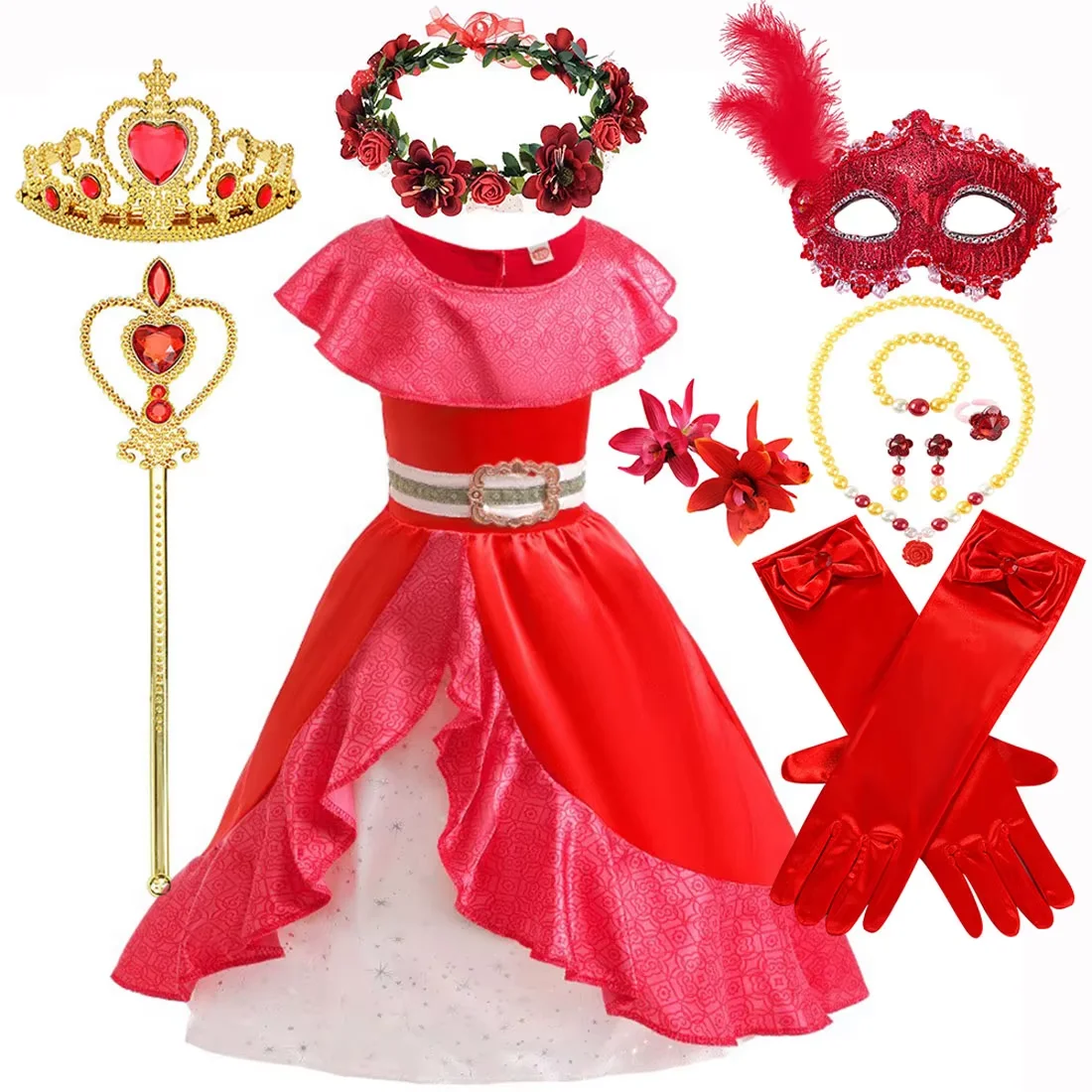 ディズニー公式　アバローのプリンセスエレナ　ドレス　コスチューム　120 ディズニー公式 アバローのプリンセスエレナ ドレス コスチューム 120