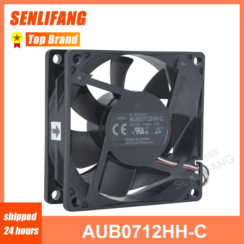 Brand New AUB0712HH-C Cooling Fan DC 12V 0.40A 3-Pin
