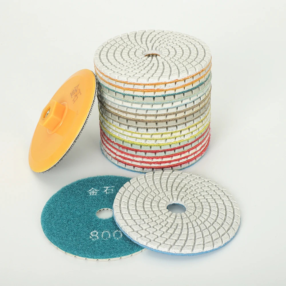 5 Inch 125mm Abrasive Diamond Wet Polishing Pad Grinding Disc For Cleaning And Grinding Granite Stone Concrete Marble