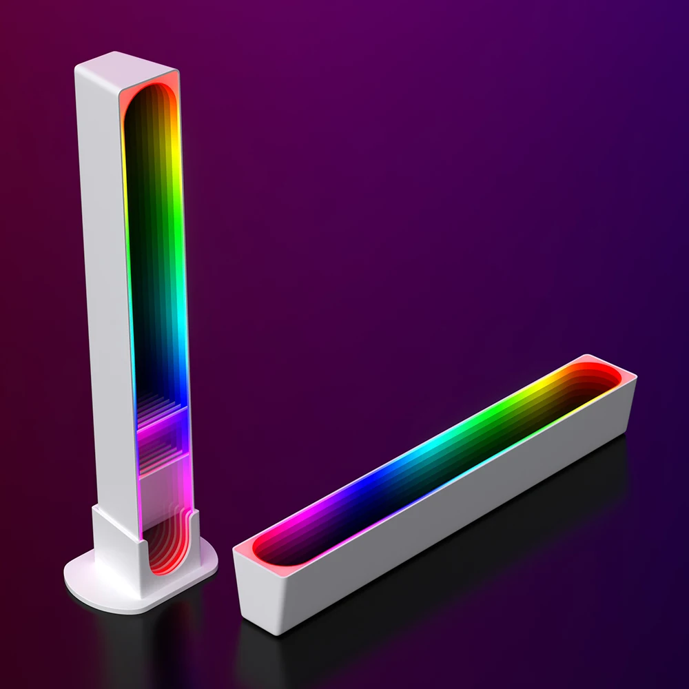 RGB LED 데스크탑 플로어 램프 라이트 바 블루투스 음악 야간 조명 리듬 분위기 조명 게임 TV 룸 장식 램프