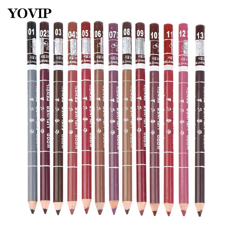 

1Pcs Professional Wood Lip liner Waterproof Lady Long Lasting Lip Liner Pencil