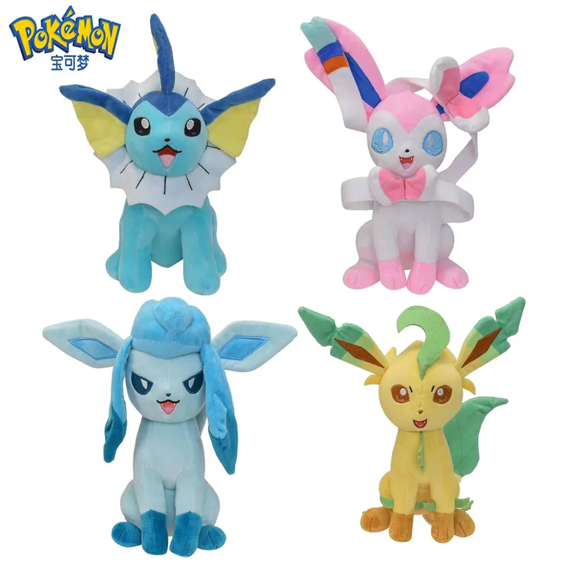 Pokemon Plush Anime Figure Pikachu Vaporeon Sylveon Cartoon Plush Stuffed Action Pet Doll Model Toy Children Birthday Gifts 20cm takara tomy pokemon raichu pikachu plush toys cartoon anime figure pichu stuffed plush pet model pendant toys kids gift