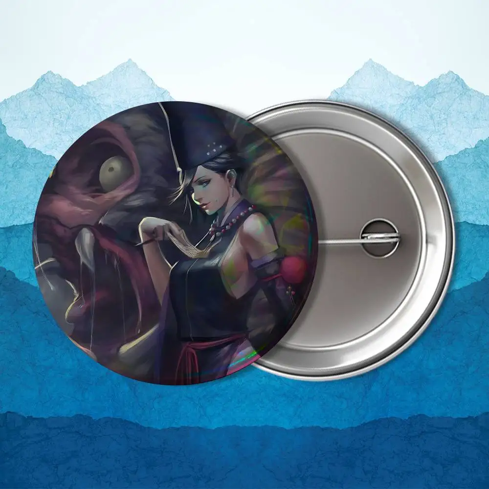 게임 Mumyo Nioh 배지 배낭 의류 장식 Tinplate Round Brooch 친구를 위한 재미있는 맞춤 선물