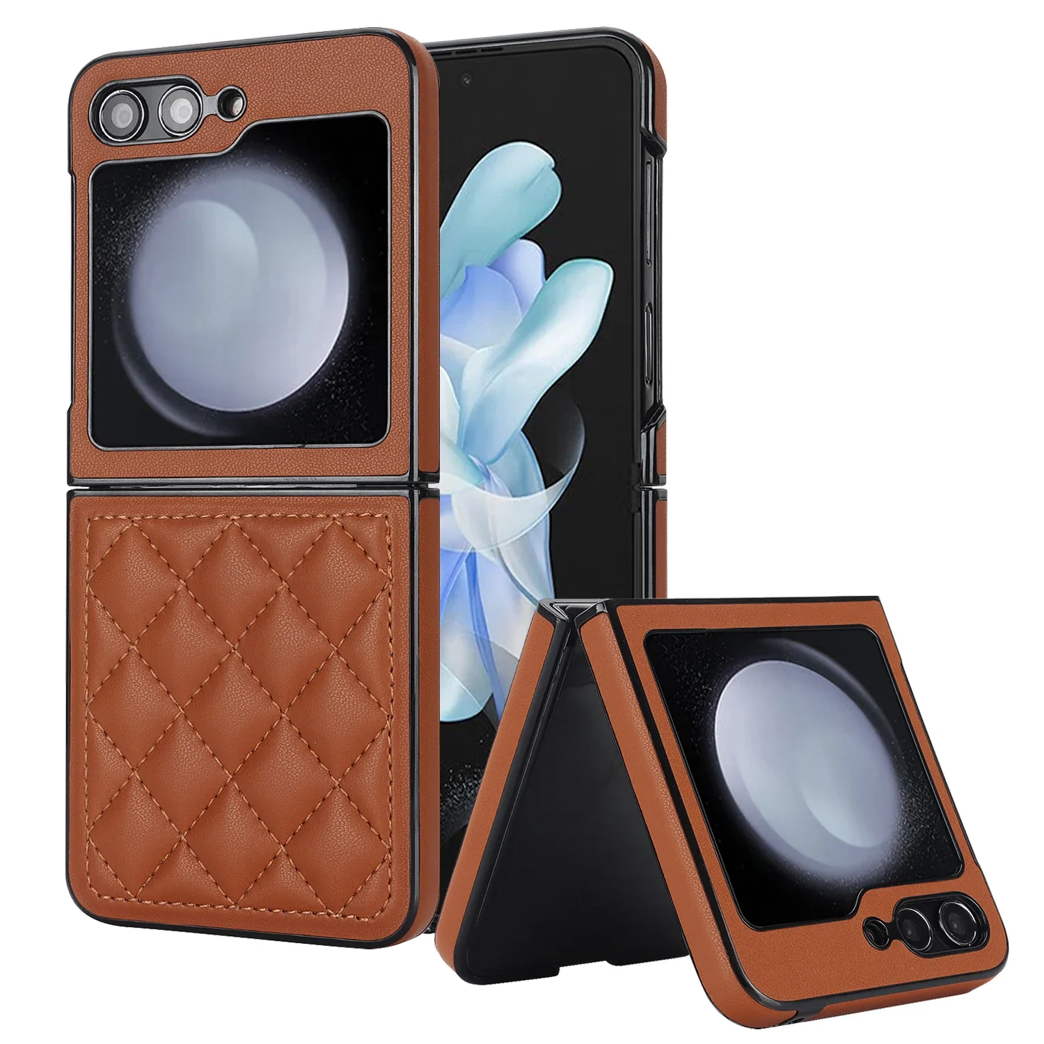Luxury Premium PU Leather Shockproof Protector Case - Folding Anti-Drop Hard Back