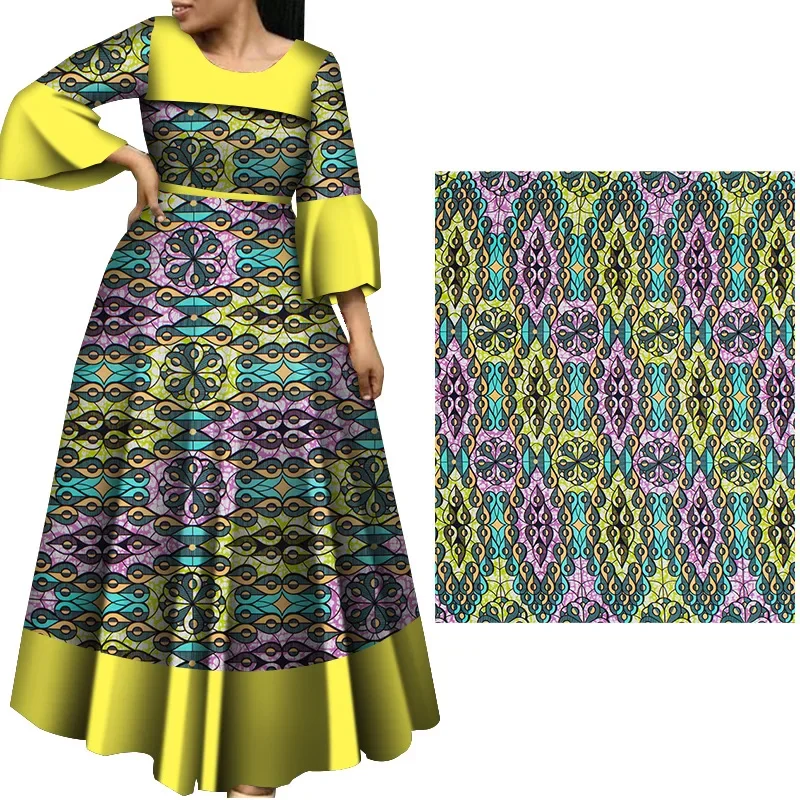 Ankara Wax Print Fabric High Quality African Wax Fabric Polyester Guaranteed Veritable Real For Dresses