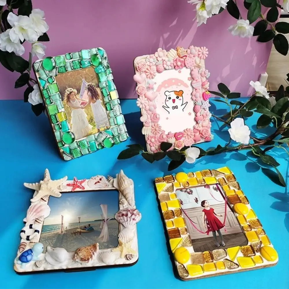 Photo Frame Wood Photo Frame Wood Frame Wood Picture Frame Art Puzzle Holder DIY Blank Clay Frames