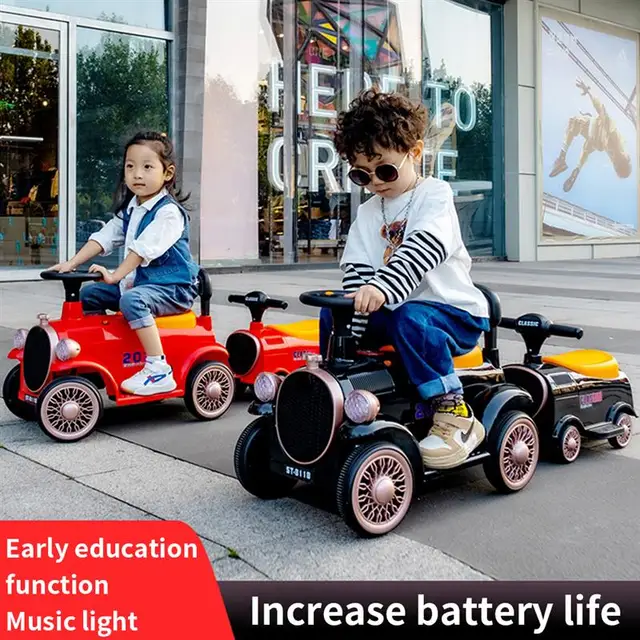 Children'S Electric Car Train Four-Wheeled Car Electric Toy Car 2-6years Kids'S Ride-On Toy Scooter For Baby Tricycles For Child 1