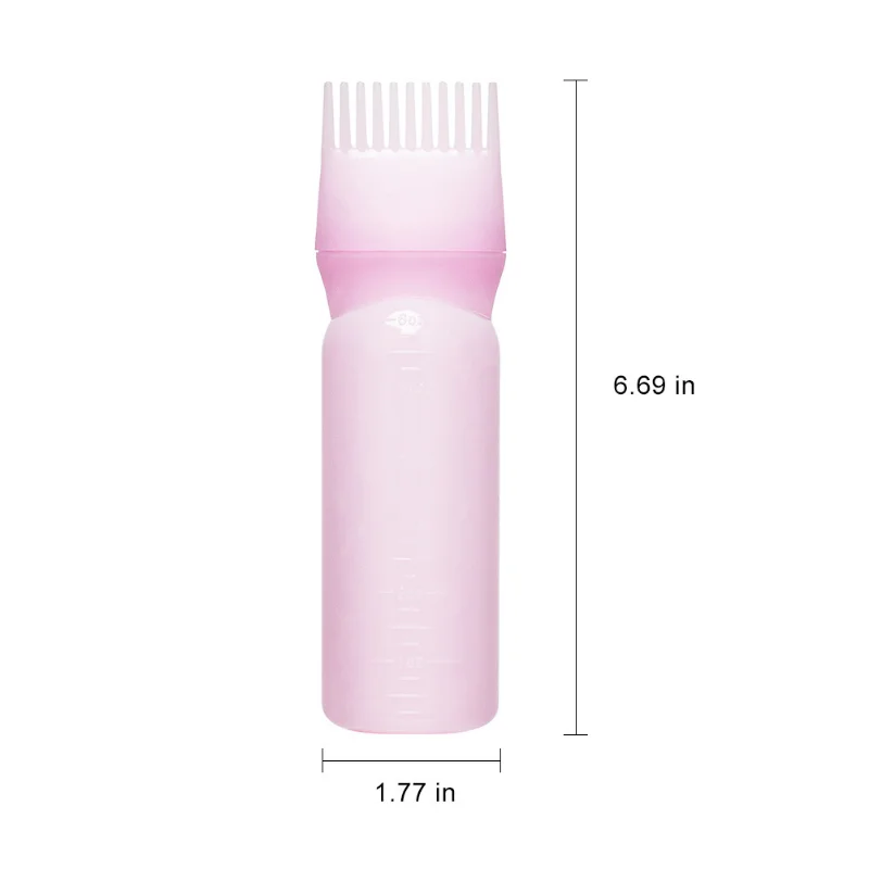 60ml Multicolor Plastic Hair Dye Refillable Bottle Applicator Comb Dispensing Salon Hair Coloring Hairdressing Styling Tool hair dye applicator bottle hair dyeing bottle hair dye bottle