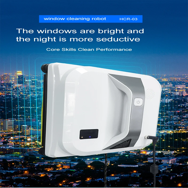 

2023 Electrical Window Cleaner Auto Spray Water Remote Control Voice Assitance Glass Robot Smart Home