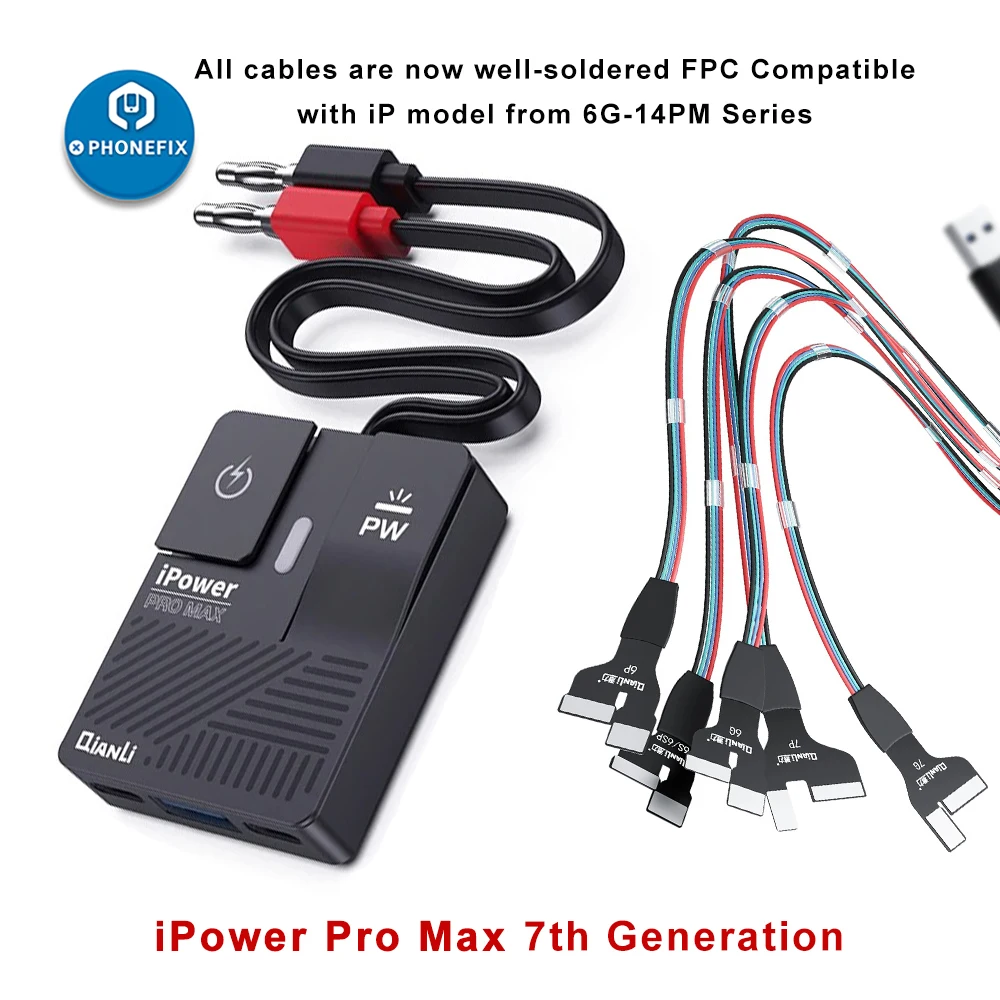 QIANLI iPower Pro Max Supply Test Cable Mobile Phone Activation Boot FPC Wire for iPhone 6-13 14 Pro Max Battery Data Simulation