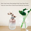 Hot Sale Glass Vase Nordic Electroplated Gold Vase Glass Flower Vases for Home Decor Dried Flower Bottle Bar Decoration 5