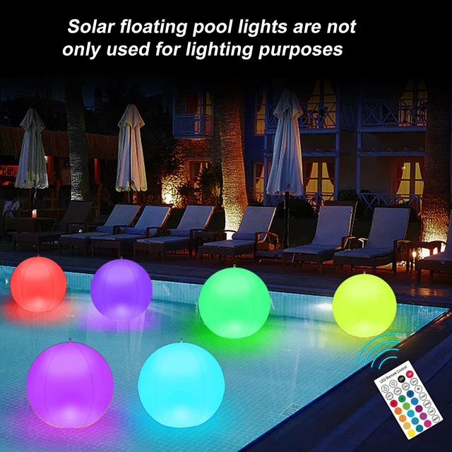 Lampe De Piscine Flottante - MARQUE - Modèle - RGB - Étanche IP67 - Solaire Rechargeable