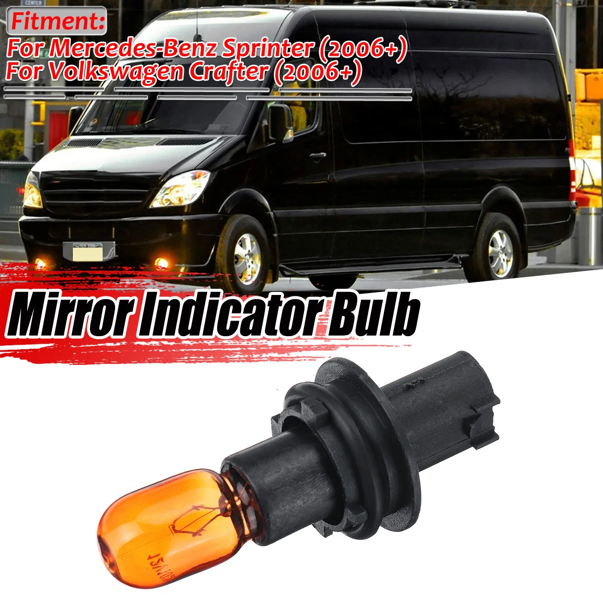 

Car Rearview Side Mirror Indicator Bulb Lamp Light For Mercedes For Benz Sprinter For Volkswagen For Crafter 2006-up A0008201277