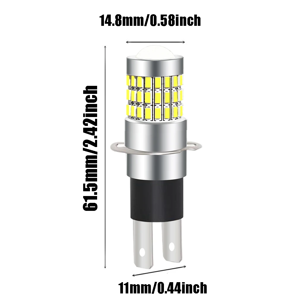 2PCS H3C 전구 LED 흰색 6000k 안개 전구 자동차 보조 조명, 주간 주행등 방수 강력한 12-24V.