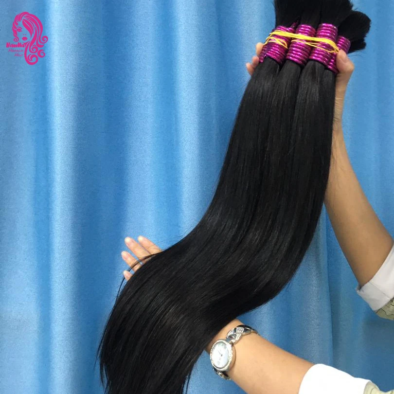 

Hair Extensions 100% Human Hair Braiding Indian Mega Hair Bulk Original Unprocessed Virgin No Weft Super Straight With Full Ends