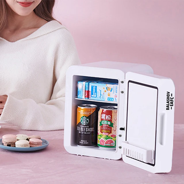 4LMini Makeup Fridge WIth LEDLight Mirror Portable Cosmetic Storage - Image 6