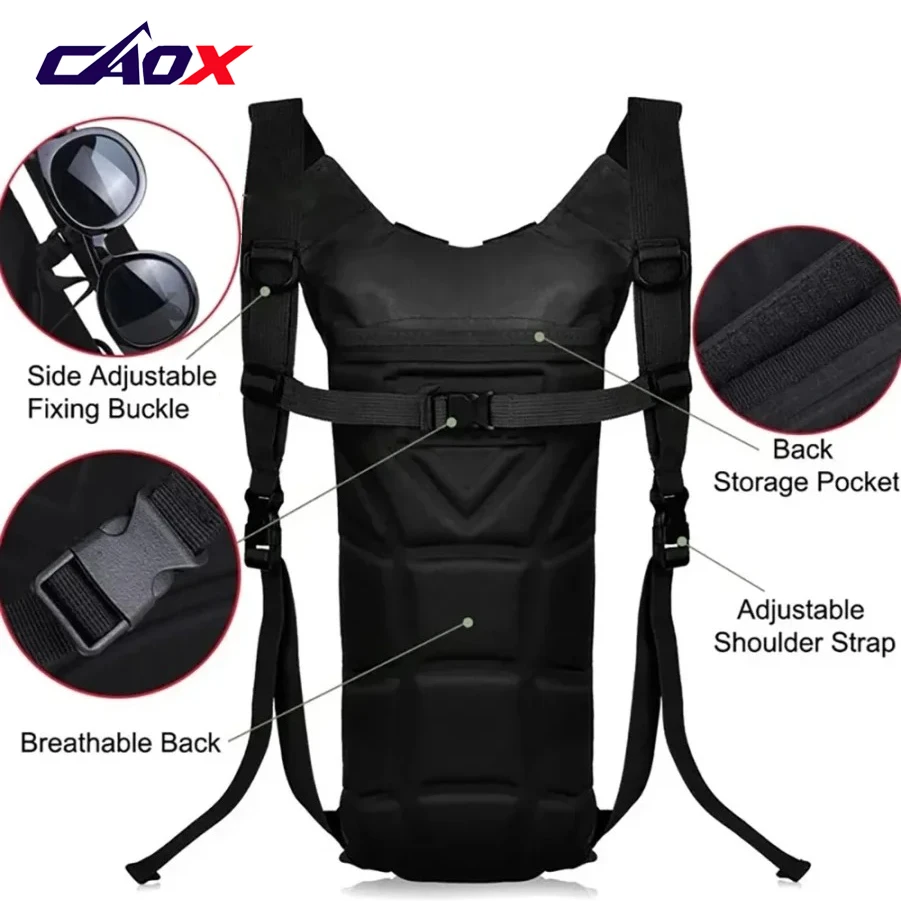 CAOX 3L 전술 물병 방수 야외 스포츠 배낭 여행 사이클링 등산 편리한 스포츠 물 주머니