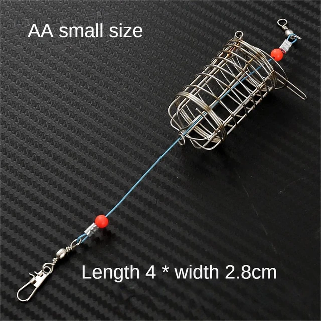 1/3/5PCS Fishing Bait Cage Feeder Stainless Steel Feeder Holder Fishing  Accessories Feeder Cage Fishing Trap Bait Cage Basket