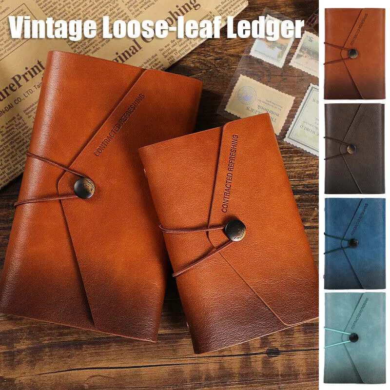 

A6A7 Refill Journal Notebook PU Leather Lined Paper Writing Diary 160 Pages Tan Traveler Journal Planners Office School Supplies