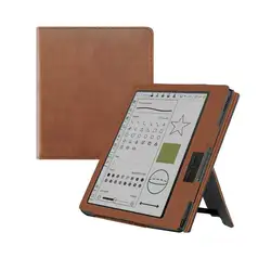 Premium PU Leather E - Reader Case with Hand Strap and Kickstand (Coffee)