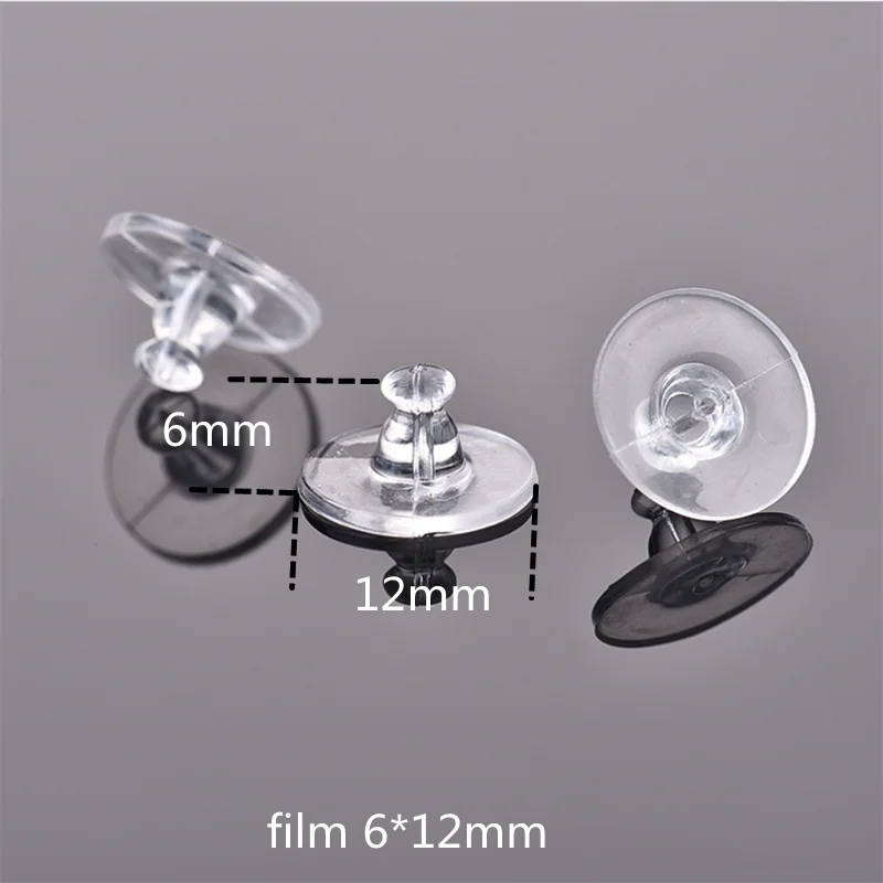 200-2000pcs Soft Silicone Rubber Earring Back Stoppers for Stud DIY Fine Accessories Bullet Tube Plugs 