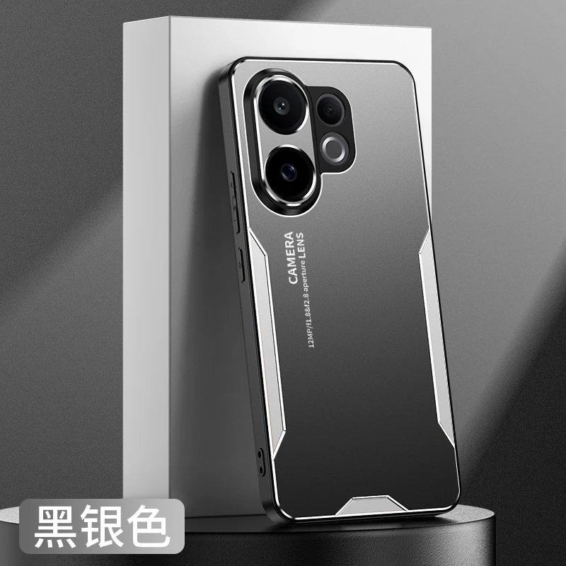 Luxury Metal Matte Camera Protection Phone Case - Shockproof and Anti-fall Hard Back Cover